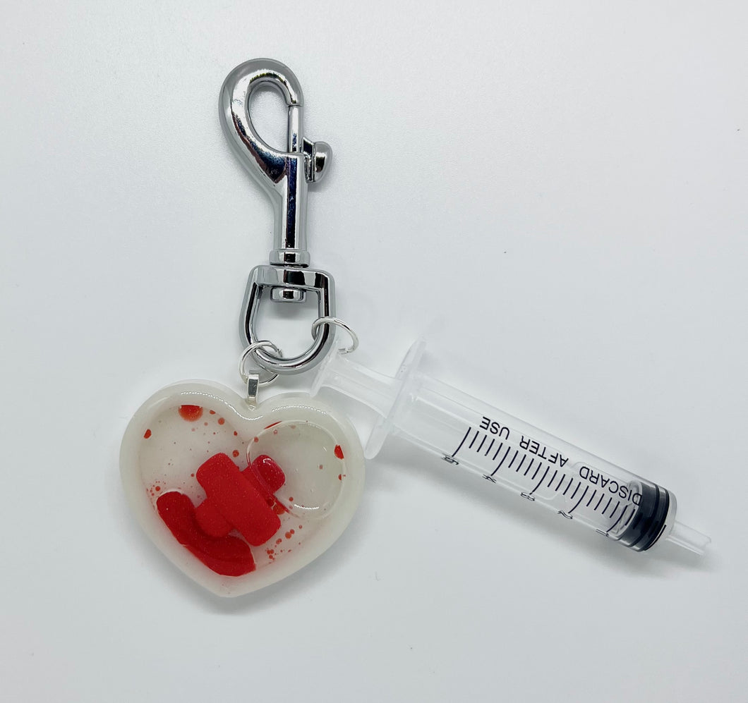 Nurse lab heart keychain ❤️‍🩹